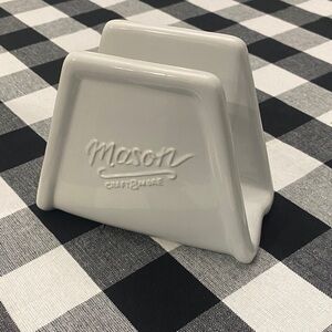 Mason Ceramic White Napkin Holder